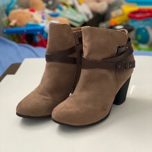 Brown Strappy Ankle Boots